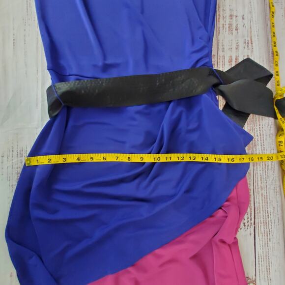 Narcisco Rodriguez Color Block Tiered Twee Dress Stretchy Silky Knit NWT Size XS - Picture 13 of 14